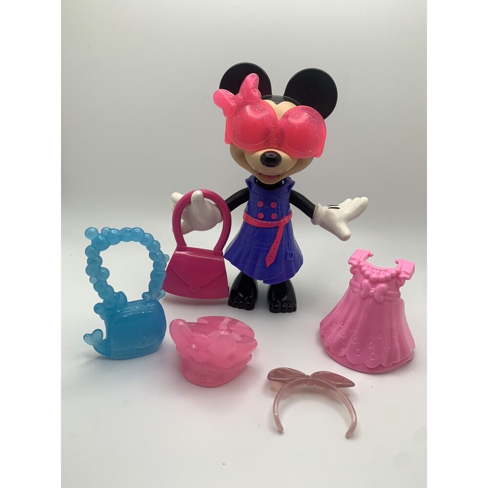 Disney Minnie Mouse Snap N Style Bowtique Doll Accessories Lot Dress Purses